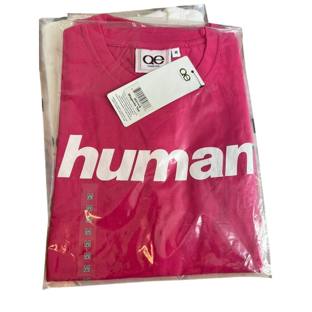 Queer Eye For The Straight Guy Graphic T-Shirt M Pink HUMAN NWT